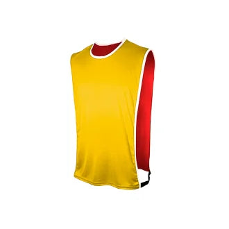Colete Futebol Treino Dryfit Duplo Amarelo/Vermelho Garra
