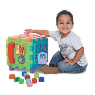 Cubo Didático 5 Formas Grande Mercotoy