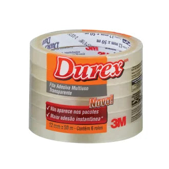 Fita Durex 12Mmx50m 3M Novo C6