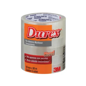 Fita Durex 18Mmx50m 3M Transparente C6