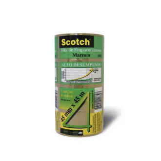 Fita Empacotamento Marrom 45X45 Hotmelt 3M C4
