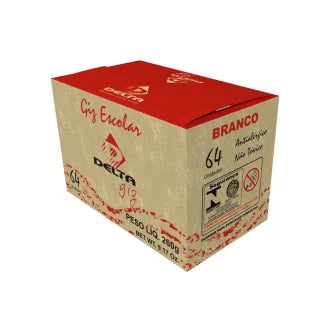 Giz Escolar Branco 40X64 Palito Delta