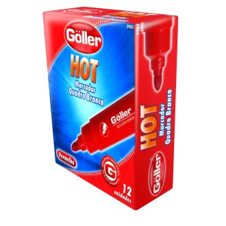 Marcador Quadro Branco Vermelho Goller