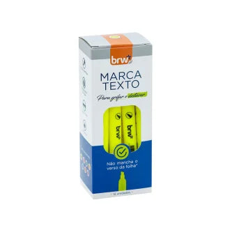 Marca Texto Fluorescente Amarelo Brw