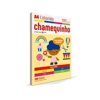 Papel Chamequinho A4 25X100 Multicor