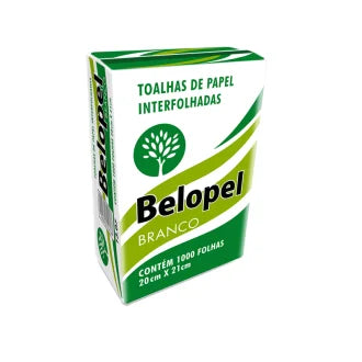 Papel Toalha Interfolhado Branco 20X21cm Belopel