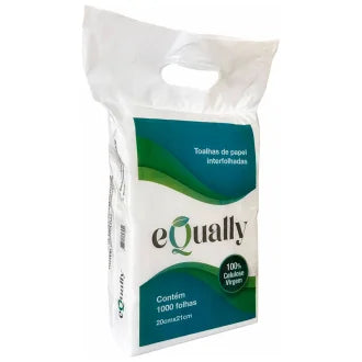 Papel Toalha Interfolhado Branco 20X21cm C1000 Equally
