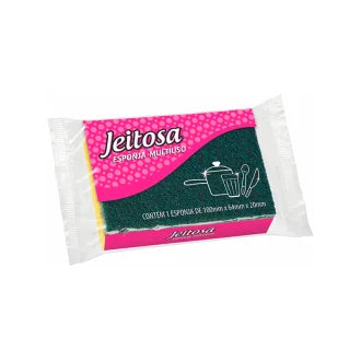 Esponja Dupla Face Multiuso Jeitosa C60