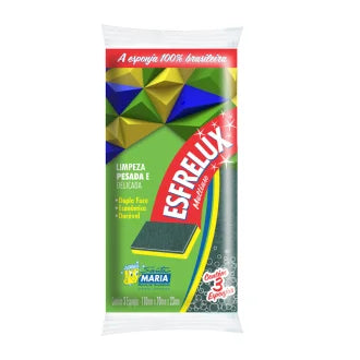 Esponja Dupla Face Esfrelux 60X3un
