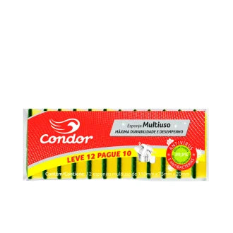 Esponja Dupla Face Multiuso Leve 12 Pague 10 Condor C60
