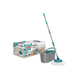 Balde Escorredor Mop C/Vassoura 8L 360 Flash Limp