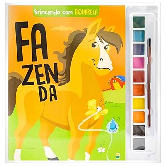 Livro Brincando com Aquarela: Fazenda
