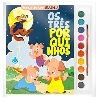 Livro Brincando com Aquarela: Os Três Porquinhos