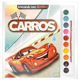 Livro Brincando com Aquarela: Carros