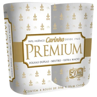 Papel Higiênico 30M Folha Dupla Premium 16X4