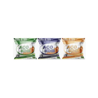 Palha Aço Sortida Açobom 8Pcx20unx22g