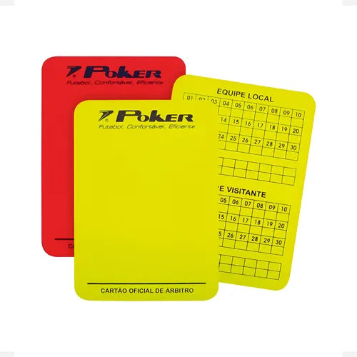 Cartão De Árbitro Poker Original Campo Juiz Vermelho/amarelo